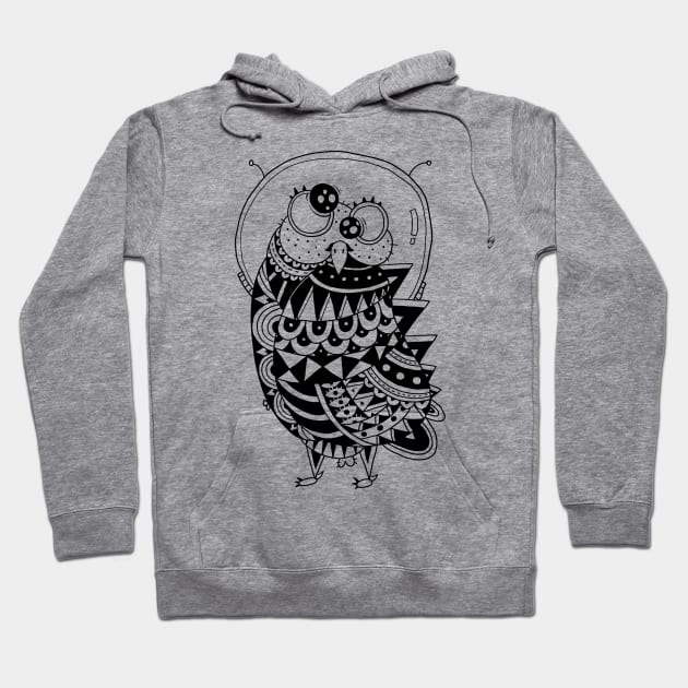 Owl Astronaut Hoodie by GODZILLARGE